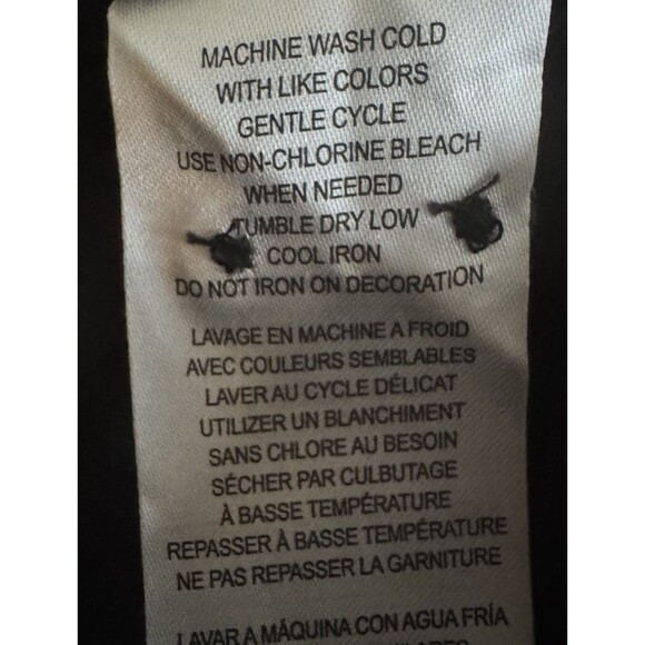 DKNY Button Up Long Sleeve Shirt Dressy Casual Office Size Small Black New - Picture 8 of 8